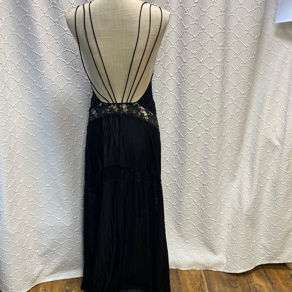Kayser Size‎ small petite Vintage Elegant Black Lace nightdress Nylon Strappy - Picture 6 of 13